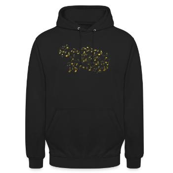music - Unisex Hoodie - black - Front - Alina (178cm) & Michal (187cm)