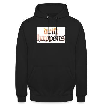 drift happens - Unisex Hoodie - Schwarz - Vorne - Alina (178cm) & Michal (187cm)