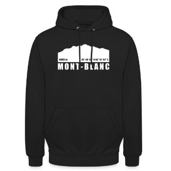 Mont-Blanc - Sweat-shirt à capuche unisexe - noir - Devant - Alina (178cm) & Michal (187cm)