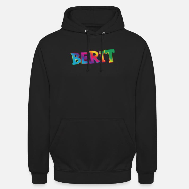 Berit - Sweat-shirt à capuche unisexe - noir