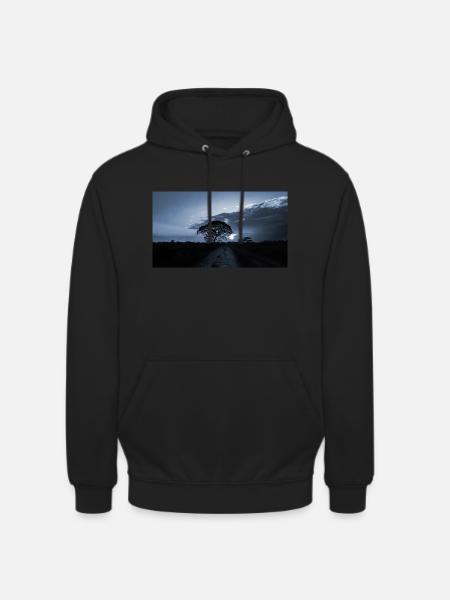 blauer Sonnenuntergang - Unisex Hoodie - Schwarz