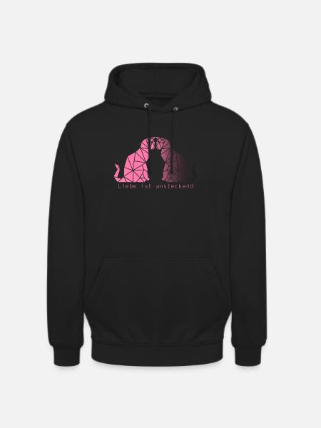 Liebe ist ansteckend - Unisex Hoodie - Schwarz