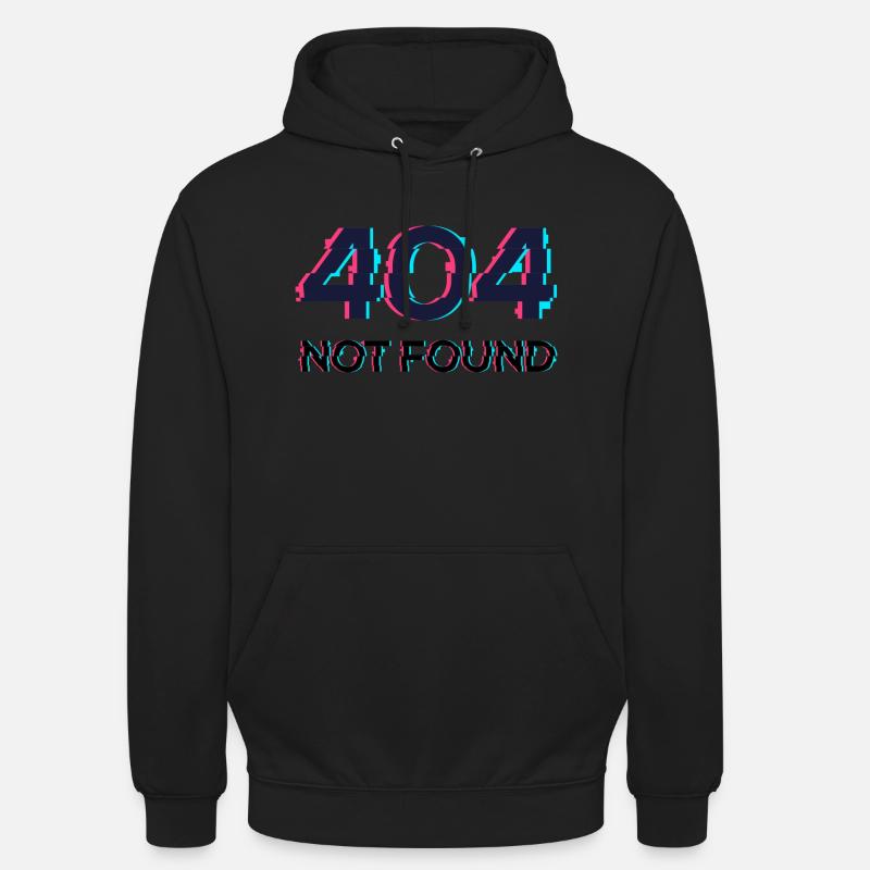 404 Error Not Found - Unisex Hoodie - Schwarz