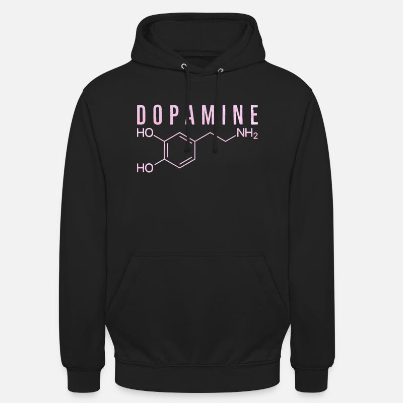 Molécule de dopamine - Sweat-shirt à capuche unisexe - noir