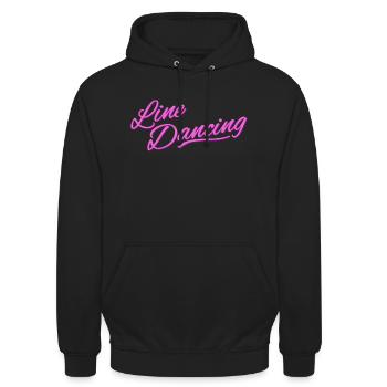 Line Dancing fetzige Handschrift - Unisex Hoodie - Schwarz - Vorne - Alina (178cm) & Michal (187cm)
