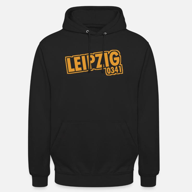Leipzig - 0341 - Indicatif régional - Saxe - Sweat-shirt à capuche unisexe - noir