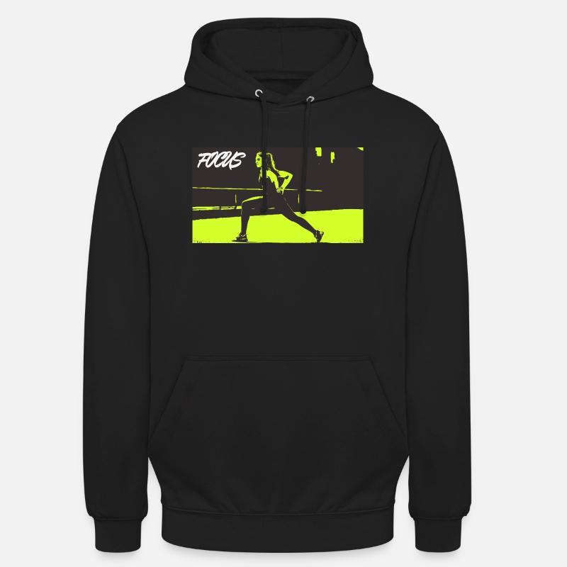 FOCUS_lime - Unisex Hoodie - Schwarz