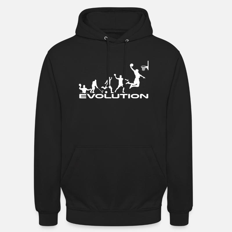 évolution de basket-ball - Sweat-shirt à capuche unisexe - noir