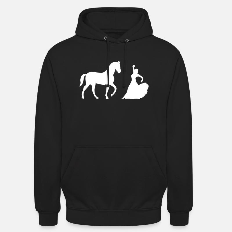 Cheval - Sweat-shirt à capuche unisexe - noir