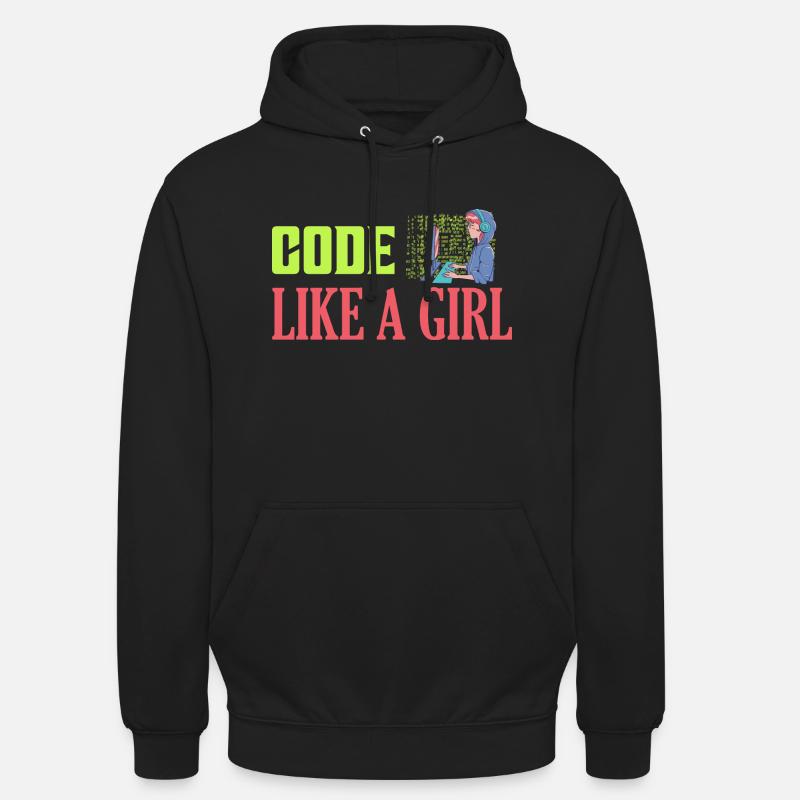 Coder comme une fille Programmeur Codage Sweat-shirt à capuche unisexe