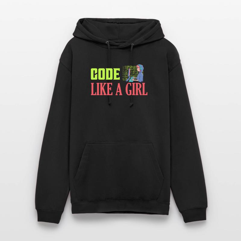 Coder comme une fille Programmeur Codage Sweat-shirt à capuche unisexe