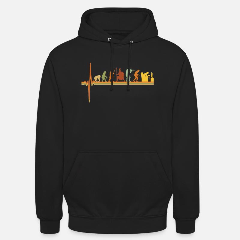 Jeu ECG Battement de Coeur Evolution Retro Gamer - Sweat-shirt à capuche unisexe - noir