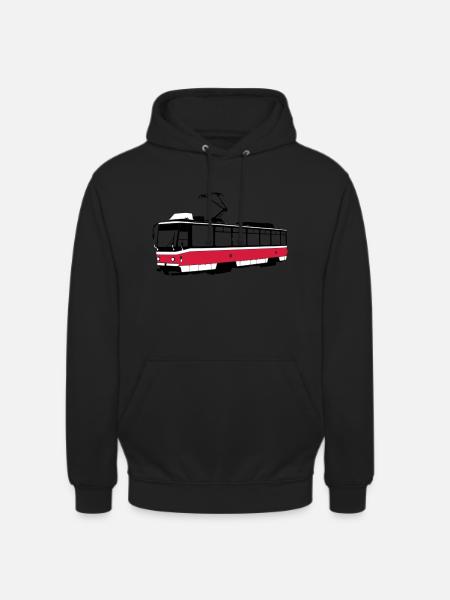 Tramway de Brno - Sweat-shirt à capuche unisexe - noir