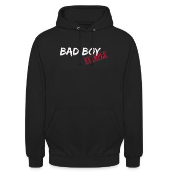 Bad Boy Example - This is what bad guys look like - Unisex Hoodie - black - Front - Alina (178cm) & Michal (187cm)