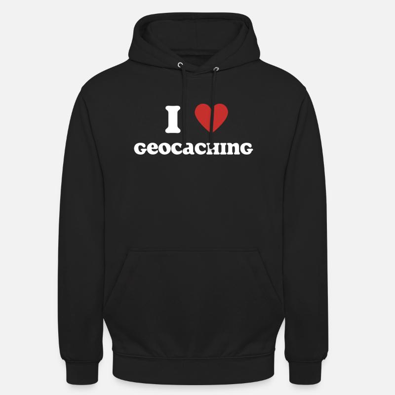 I Love Geocaching - Unisex Hoodie - black