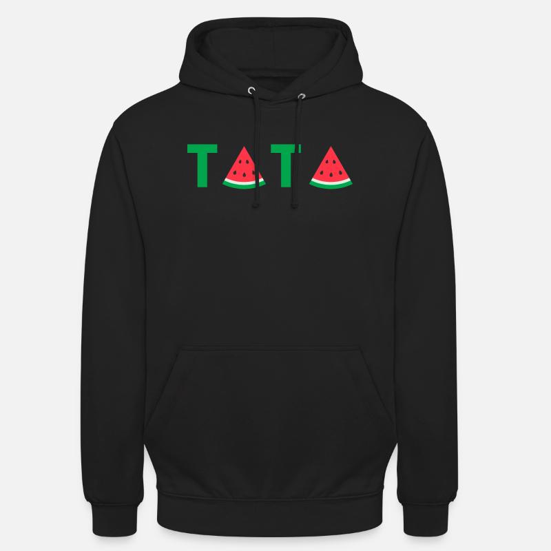 TATA PASTEQUE - Sweat-shirt à capuche unisexe - noir