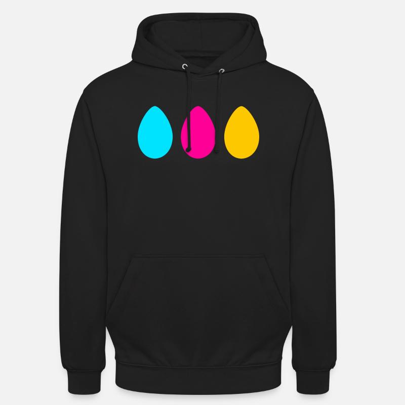 Three Easter eggs - Unisex Hoodie - black