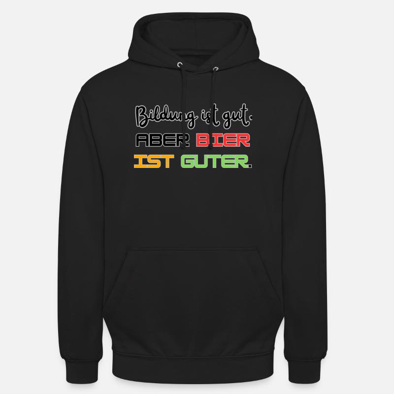 La bière, c’est bien - Sweat-shirt à capuche unisexe - noir