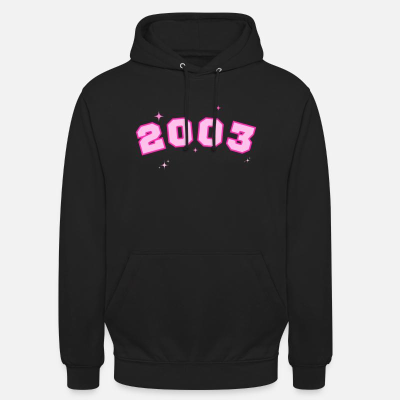 2003 rose étoile - Sweat-shirt à capuche unisexe - noir