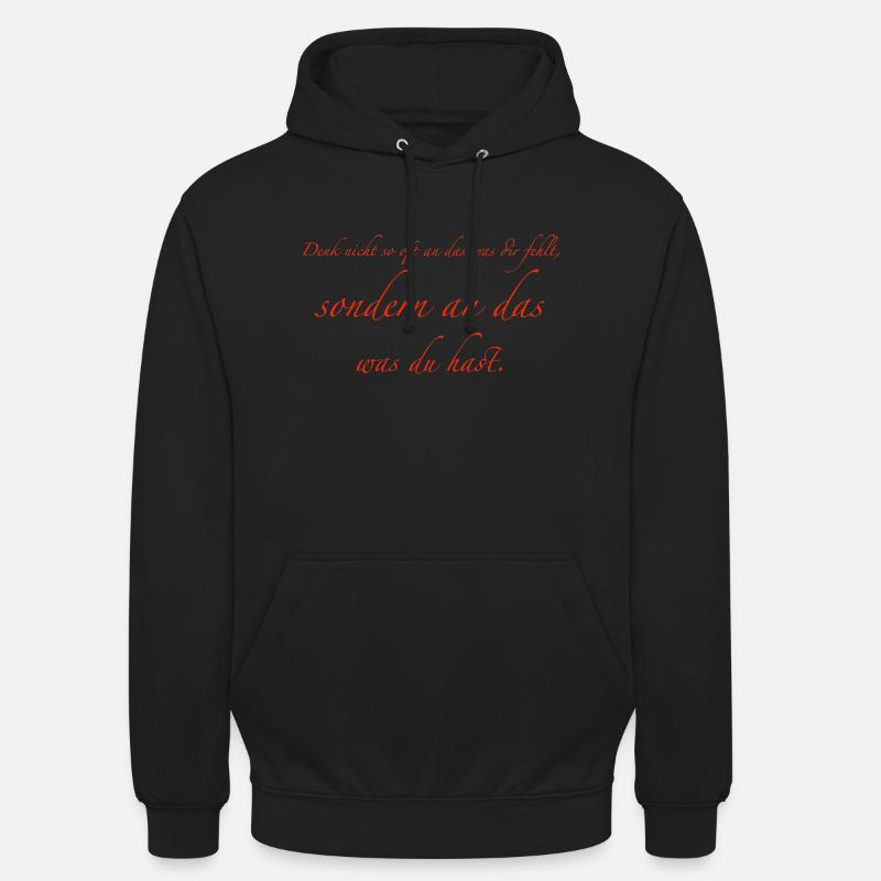 Ne réfléchissez pas - Sweat-shirt à capuche unisexe - noir