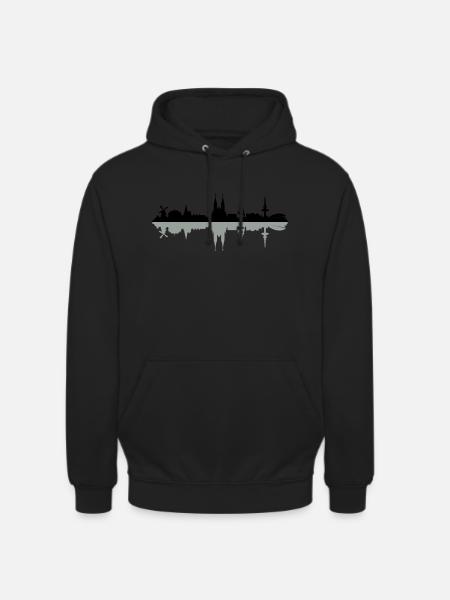 Skyline Bremen Schatten - Unisex Hoodie - Schwarz