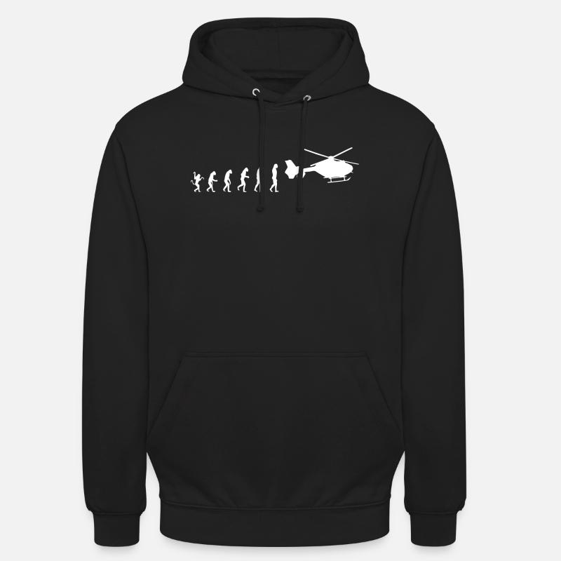 Hubschrauber Helikopter Evolution - Unisex Hoodie - Schwarz