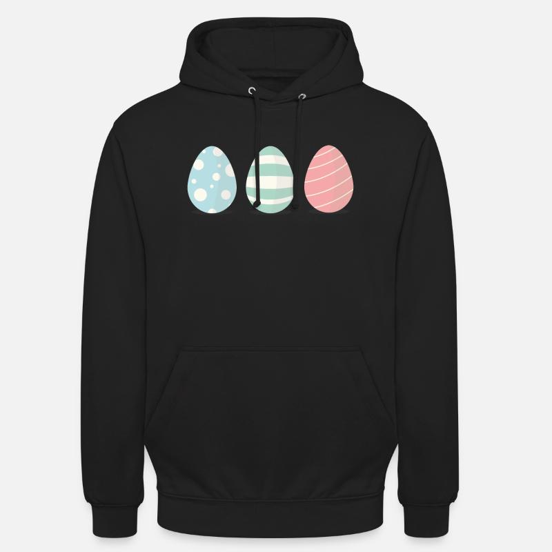 Three Easter eggs - Unisex Hoodie - black