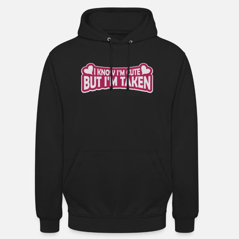 citation mignonne mais prise - Sweat-shirt à capuche unisexe - noir