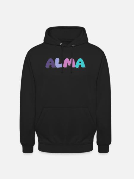 Name - Alma - Unisex Hoodie - black