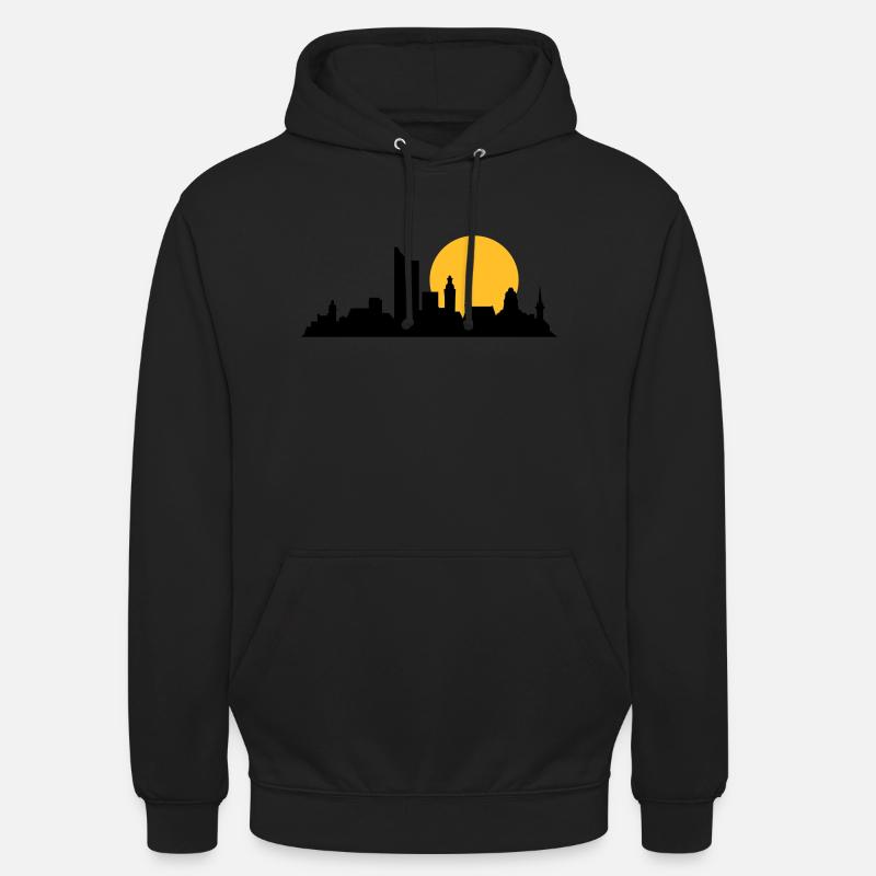 leipzig skyline - Unisex Hoodie - Schwarz