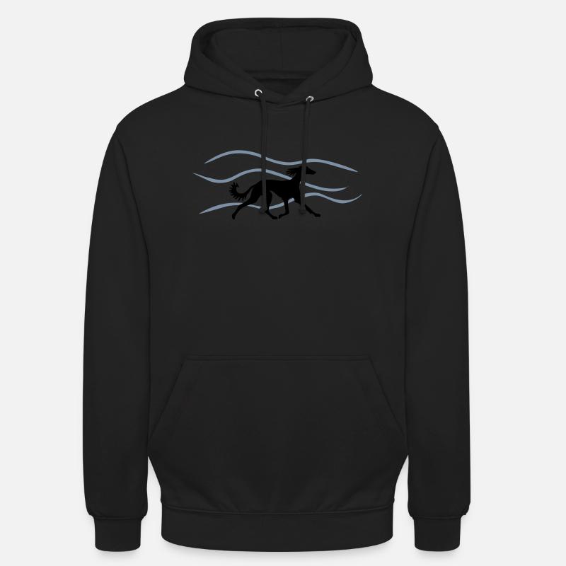 Saluki Motif - Sweat-shirt à capuche unisexe - noir