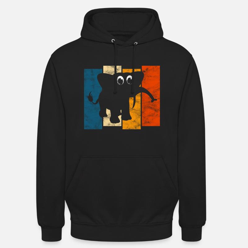 Eléphant éléphant pour enfants - Sweat-shirt à capuche unisexe - noir