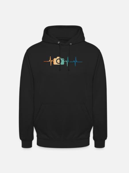 Heartbeat Camera - Unisex Hoodie - black