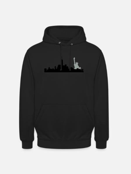 manhatten skyline - Unisex Hoodie - black