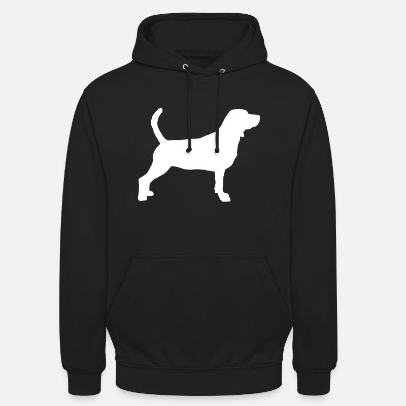 Beagle silhouette - Sweat-shirt à capuche unisexe - noir