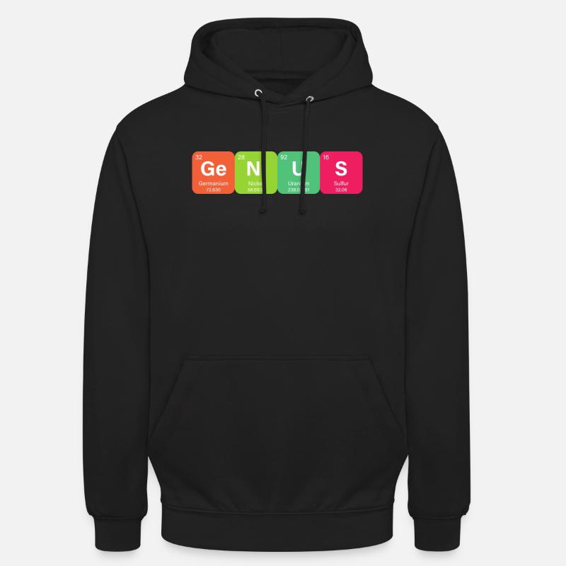 Genius Periodensystem Element - Unisex Hoodie - Schwarz