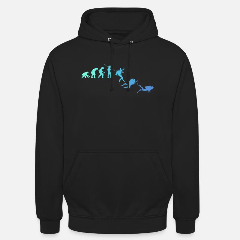 Diving Diver Evolution - Unisex Hoodie - black