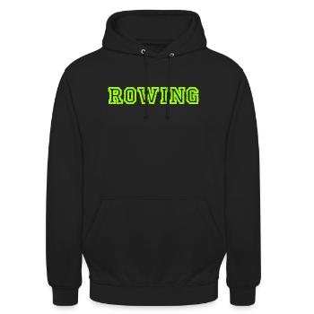 Rowing Slogan - Rudern - Ruderer - Ruderin - Unisex Hoodie - Schwarz - Vorne - Alina (178cm) & Michal (187cm)