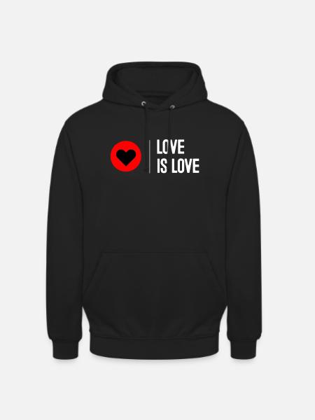 L'amour c'est l'amour - Sweat-shirt à capuche unisexe - noir