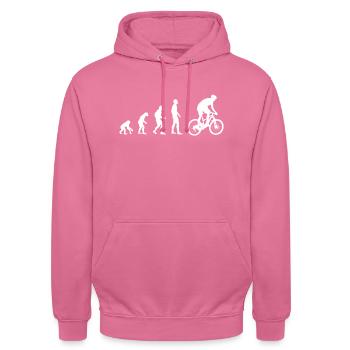 Radfahrer | Radfahrer Evolution - Unisex Hoodie - Pink - Vorne - Alina (178cm) & Michal (187cm)