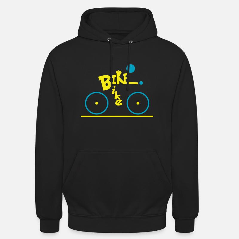 Conception simple de vélo - Sweat-shirt à capuche unisexe - noir