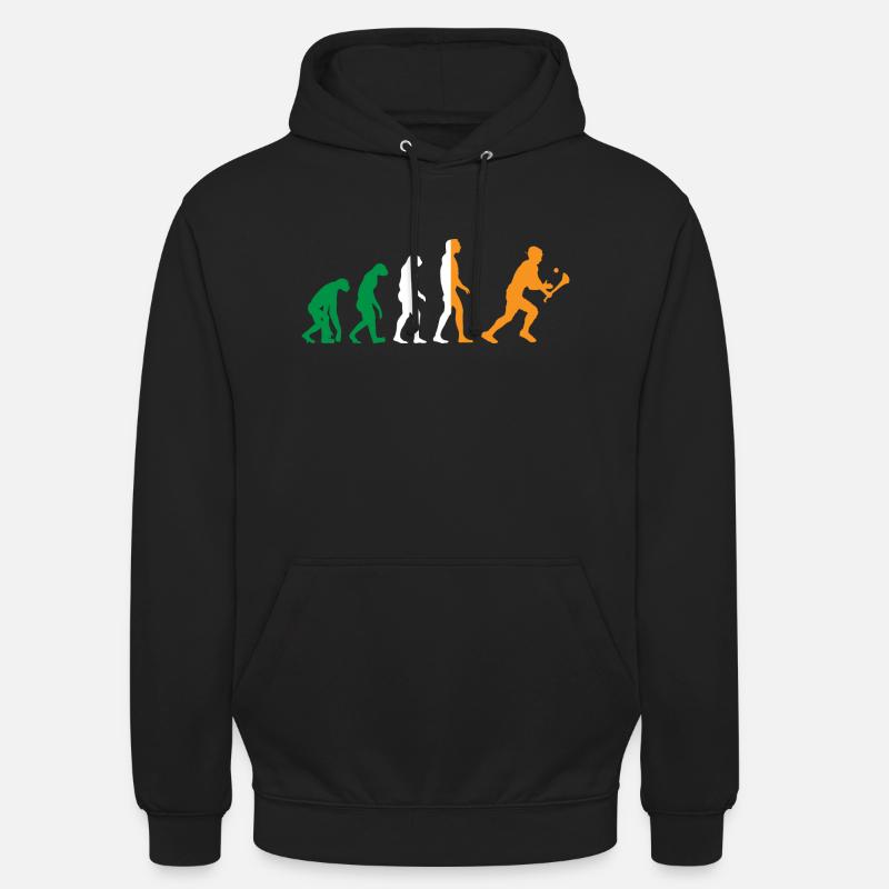 Die Evolution von Hurling - Unisex Hoodie - Schwarz