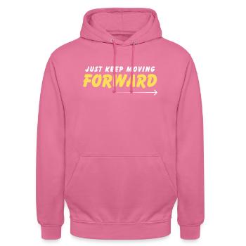 Immer vorwärts - Unisex Hoodie - Pink - Vorne - Alina (178cm) & Michal (187cm)