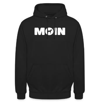 Moin - Irish Terrier - Unisex Hoodie - Schwarz - Vorne - Alina (178cm) & Michal (187cm)