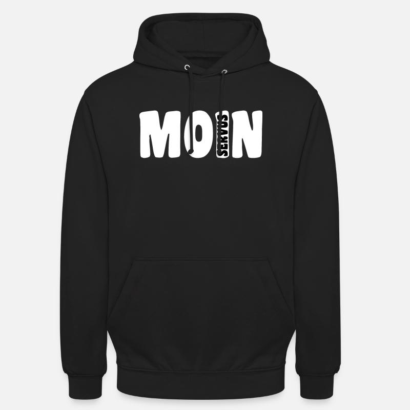 Moin Servus | White - Sweat-shirt à capuche unisexe - noir