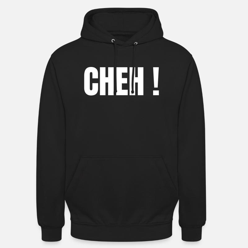 cheh - Sweat-shirt à capuche unisexe - noir