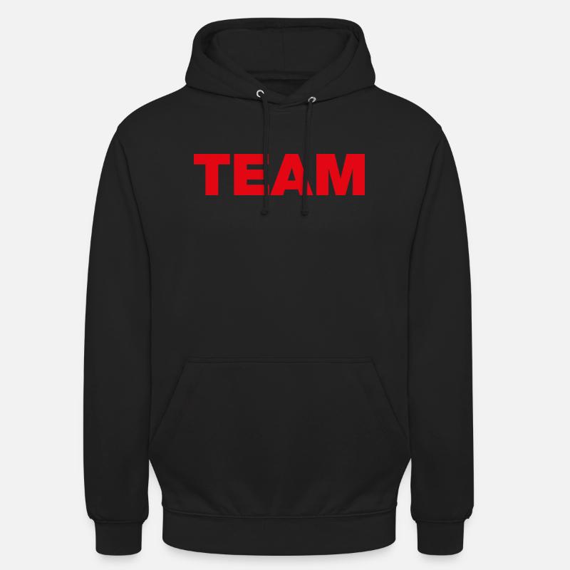 ÉQUIPE (rouge) - Sweat-shirt à capuche unisexe - noir