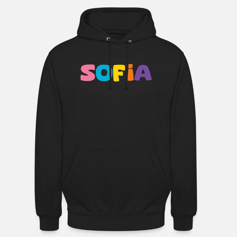 Nom - Sofia - Sweat-shirt à capuche unisexe - noir