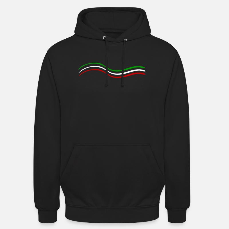 Vert Blanc Rouge - Sweat-shirt à capuche unisexe - noir