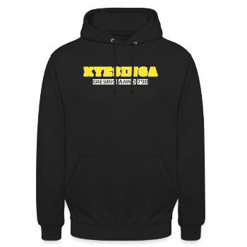 Kyesinga giesing anno 790 München - Unisex Hoodie - Schwarz - Vorne - Alina (178cm) & Michal (187cm)